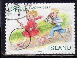 ISLANDA ICELAND ISLANDE ISLAND 1989 EUROPA CEPT UNITED CHILDREN'S GAMES 26.00k USED USATO OBLITERE' - Gebraucht