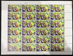 India 2022 2nd International Tiger Forum Full Sheet MNH - Usados