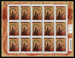 ANDORRA ANDORRE (2022) 1972 Incendi / Incendie Du Sanctuaire De Meritxell, Vierge, Patronne, Verge - Mint Sheet MNH - Ungebraucht