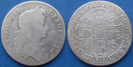 UK - Silver Crown 1673 KM# 435 Charles II (1660-1685) - Edelweiss Coins - Autres & Non Classés