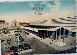 Cartolina Roma, Stazione Termini (8) FG VG 1954 - Stazione Termini