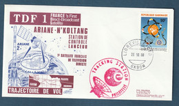 ✈️ Gabon - Ariane N'Koltang - Trajectoire De Vol - TDF 1 - Satellite Français De Télévision Directe - 1988 ✈️ - Afrique