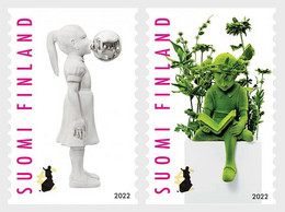 Finland 2022 Posti's Art Award Sculptor Kim Simonsson Set Of 2 Stamps - Neufs