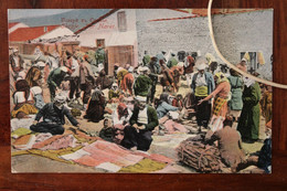 Ak CPA 1910's Skopje Market Macedoine Mazedonien Hand Colored Macedonia Empire Ottoman - Noord-Macedonië