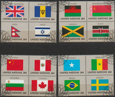 UNO New York 1983 MiNr.422 - 437 O Gest.4 Herzstücke Flaggen Der UNO-Mitgliedsstaaten ( D 6970 )günstiger Versand - Gebraucht