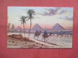 Signed Artist. Pyramids Of Giza.   Ref 5774 - Piramiden