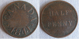 Bas Canada Half Penny 1841 James Duncan Token , En Cuivre, CCT# LC-13 - Canada