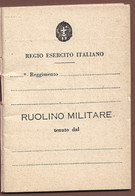 REGIO ESERCITO ITALIANO - RUOLINO MILITARE - 40 Pagine - FORNITORE SPACCI MILITARI DITTA PAOLO BOSCHI FAENZA - NUOVO - Grossformat : 1981-90