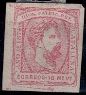 SPAIN 1874 KATOLONIEN DON CARLOS NACH RECHTS IM OVAL MI No 5 MLH VF!! - Neufs