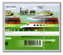 Switzerland 2022 (3/2022) Oeffentlicher Verkehr - Train - Locomotive - Steam Train - Ship - Bus - Lokomotive - MNH ** - Ungebraucht