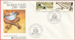 FDC - Enveloppe Nations Unies - Wien (13-3-84) - FAO - World Food Day - Brieven En Documenten