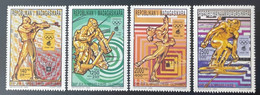 Madagascar Madagaskar 1994 Mi. 1696-1699 AA Silver Overprint Olympic Games Winter Lillehammer Jeux Olympiques Hiver Ski - Ski