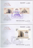 EGS30780 Egypt 2006 Illustrated FDC 130th Anniversary Of Al-Ahram Newspaper Complete Set - Lettres & Documents