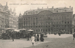 CPA - Belgique - Bruxelles - Grand'place - Maison Des Corporations - Marché - Markets