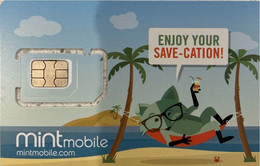 USA : GSM  SIM CARD  : MINT MOBILE ( Mint) Only Availble With An MONTHLY Contract Of 30$ - [2] Chip Cards