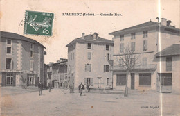L'ALBENC (Isère) - Grande Rue - Café De La Place, Fontaine - Tirage N&B - L'Albenc