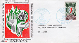 France, FDC, Enveloppe Du 8 Mars 1969 à Paris " UNESCO " - 1960-1969