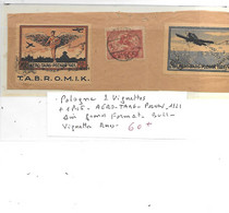 POLOGNE 2 VIGNETTES + 1 POSTE AERO TARG POZVAN 1921 SUR GRAND FORMAT - Vignettes Solidarnosc