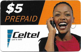 Zambia - Celtel - Lady With Red T-Shirt (Reverse 2), GSM Refill 5$, Used - Zambie