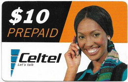 Zambia - Celtel - Lady With Scarf (Reverse 2), GSM Refill 10$, Used - Zambia