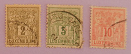 LUXEMBOURG YT 48+50/51 OBLITERES "ALLEGORIES" ANNÉES 1882/1891 - 1882 Allégorie