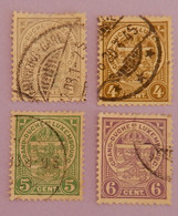 LUXEMBOURG YT 89+91/93 OBLITERES "ECUSSONS" ANNÉES 1907/1919 - 1907-24 Abzeichen