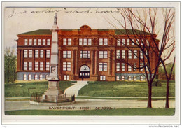 DAVENPORT, Iowa - High School     1908, Stamp Language - Davenport
