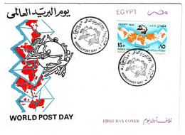 EGS30611 Egypt 1994 Illustrated FDC World Post Day - Covers & Documents