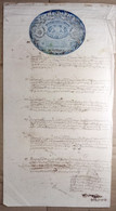 BRITISH INDIA 1869 EIGHT ANNAS STAMP PAPER BLUE, FISCAL DOCUMENT, WRITTEN IN BENGALI - Autres & Non Classés