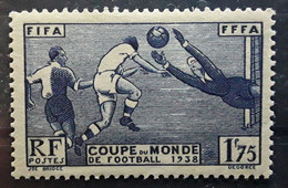 France 1938 , Yvert 396, Coupe Du Monde De Football World Cup , 1 F 75 Outremer Neuf ** MNH TB - 1938 – Frankrijk