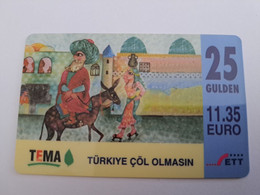 NETHERLANDS   HFL 25,- / TEMA/ ETT  TURK TAFEREL/ MAN ON DONKEY      PREPAID  Nice Used  ** 11154** - [3] Handy-, Prepaid- U. Aufladkarten