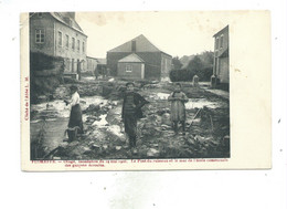 Floreffe. Orage Inondations Du 14 Mai 1906 Le Pont Du Ruisseau Et Le Mur De L'école Des Garçons écroulés - Floreffe