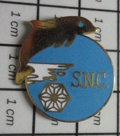 SP12 Pin's Pins / Beau Et Rare / THEME : SPORTS / CLUB NATATION SNC STADE NAUTIQUE CAENNAIS DAUPHIN - Zwemmen