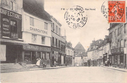 CPA France - Semur - Rue Févret - Oblitérée 1909 - Charcuterie - Confection Pour Dames Trousseaux Et Layettes - Semur