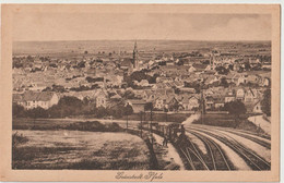 Postkarte Grunstadt (Allemagne) Panorama  Eisenbahn Lokomotive   Zug     Ed Hepp Manheim - Grünstadt