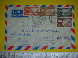 R,Yugoslavia FNRJ Air Mail Official Postal Cover,par Avion Letter,additional Airmail Stamps,Airmail Leskovac-Geneve - Poste Aérienne