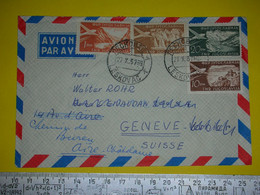 R,Yugoslavia FNRJ Air Mail Official Postal Cover,par Avion Letter,additional Airmail Stamps,Airmail Leskovac-Geneve - Airmail