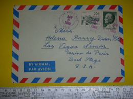 R,Yugoslavia SFRJ Air Mail Official Postal Cover,par Avion Letter,additional Industry Stamp,Airmail Zagreb-Las Vegas - Poste Aérienne