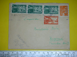 R,Yugoslavia Cover,par Avion Airmail Stamps,Airmail Postal Stamps Horizontal Dreistreifen 2 Dinars,rare - Luchtpost