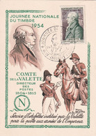 France - Journée Du Timbre 1954 Vieux Charmont - Carte Maximum - Journée Du Timbre