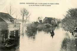 Ancenis * Inondations De 1910 * La Rue Des Morices , Au Fond La Caserne * Crue Catastrophe - Ancenis