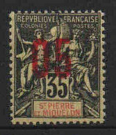 St Pierre Et Miquelon - 1912 - Type Sage  - N° 100 -  Neufs * - MLH - Unused Stamps