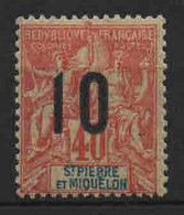 St Pierre Et Miquelon - 1912 - Type Sage  - N° 101 -  Neufs * - MLH - Unused Stamps