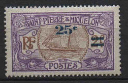 St Pierre Et Miquelon - 1924 - Tb Antérieurs Surch - N° 119 -  Neufs * - MLH - Unused Stamps