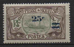 St Pierre Et Miquelon - 1924 - Tb Antérieurs Surch - N° 120 -  Neufs * - MLH - Unused Stamps