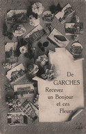 CPA De Garches - Recevez Un Bonjour Et Ces Fleurs - Cartes Multivues - Cachet Ambulant Marly Le Roi à Paris - Garches