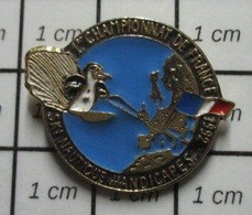 1310 Pin's Pins / Beau Et Rare / SPORTS / Rare De Chez Rare CHAMPIONNAT DE FRANCE SKI NAUTIQUE HANDICAPES !!!1992 - Wasserski