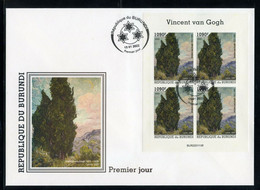 Burundi 2022, Art, Van Gogh III, 4val In BF In FDC - FDC