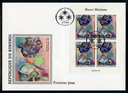 Burundi 2022, Art, Matisse, 4val In BF In FDC - FDC