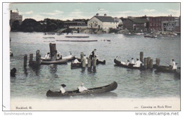 Illinois Rockford Canoeing On The Rock River 1908 - Rockford